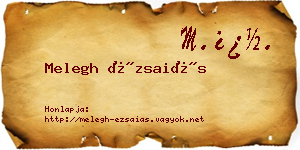 Melegh Ézsaiás névjegykártya